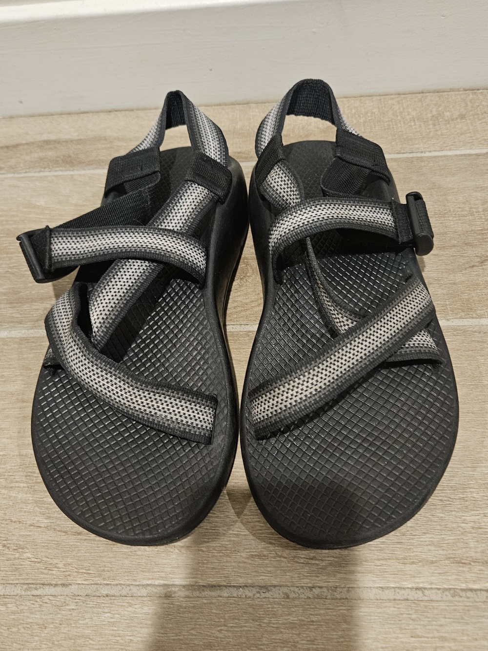 Chaco Men's Black Sandals with Gray Straps